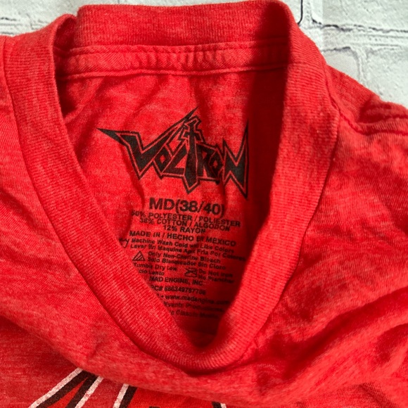 Voltron T-Shirt Men Medium Solid Red Defender Of The Universe Robot Cotton (29) - Picture 2 of 3